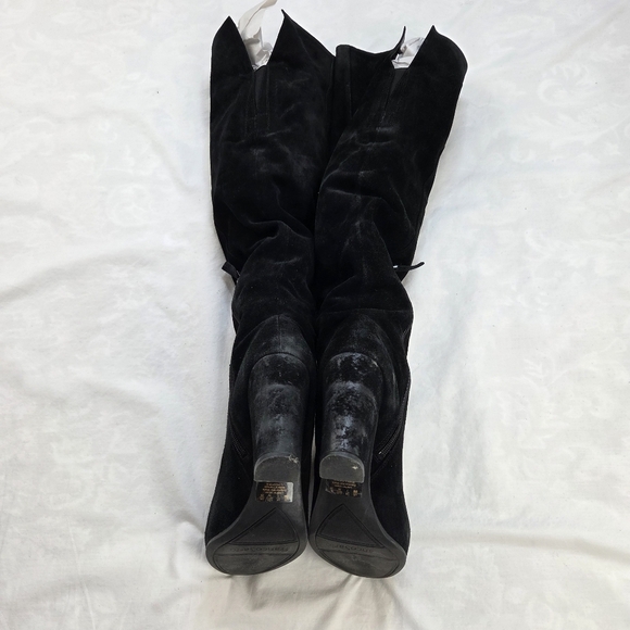 Franco Sarto L-Hesperia Black Suede Over the Knee Boots Size 9 - Picture 9 of 14